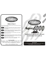 Предварительный просмотр 1 страницы Galaxy Aqua 4000 Installation Instructions Manual