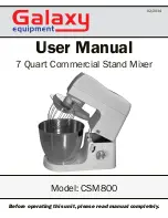 Preview for 1 page of Galaxy CSM800 User Manual