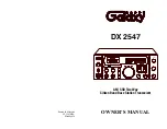 Preview for 1 page of Galaxy DX 2547 Owner'S Manual