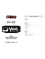 Предварительный просмотр 1 страницы Galaxy DX 48T Owner'S Manual