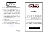 Preview for 1 page of Galaxy DX-66V Owner'S Manual