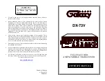 Preview for 1 page of Galaxy DX-73V Owner'S Manual