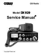 Preview for 1 page of Galaxy DX 929 Service Manual