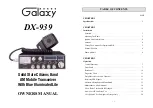 Предварительный просмотр 1 страницы Galaxy DX-939 Owner'S Manual