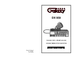 Galaxy DX 959 Owner'S Manual preview