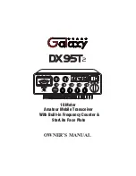 Galaxy DX95T2 Owner'S Manual preview