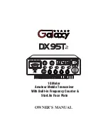 Предварительный просмотр 1 страницы Galaxy DX95T2 Owner'S Manual