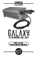 Galaxy Electronic Ballast Installation & Operating Instructions preview