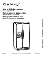 Galaxy Galaxy Side by side refrigerator Use And Care Manual предпросмотр