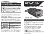 Galaxy LEC 906270 Installation And Operating Instructions предпросмотр