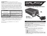 Предварительный просмотр 1 страницы Galaxy Legacy 902518 Installation & Operating Instructions