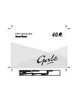 Preview for 1 page of Gale 4070 Owner'S Manual