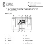 Предварительный просмотр 2 страницы Galeria Selection 4017805510593 Operation Manual