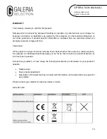 Предварительный просмотр 10 страницы Galeria Selection 4017805510593 Operation Manual