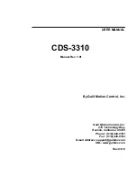 Preview for 1 page of Galil Motion Control CDS-3310 User Manual