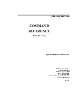 Galil DMC-1000 series Command Reference Manual preview