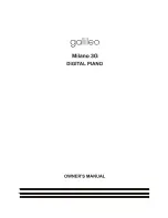 Preview for 1 page of Galileo Milano 3G Owner'S Manual