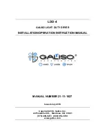 Galiso LDD-4 Installation/Operation Instruction Manual preview