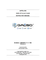 Preview for 1 page of Galiso OPTI-LITE Instruction Manual