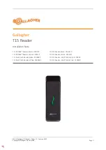 Preview for 1 page of Gallagher T15 Mifare Reader Black Custom Installation Notes