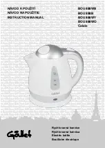 Gallet Calais BOU 888WB Instruction Manual preview