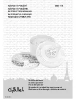 Gallet DES 118 Instruction Manual предпросмотр