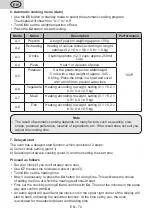 Preview for 74 page of Gallet FMOE305B Instruction Manual