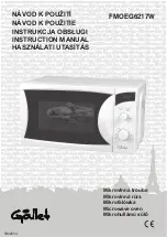 Gallet FMOEG6217W Instruction Manual preview