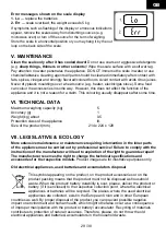 Preview for 29 page of Gallet GALBAC 927 Instruction Manual