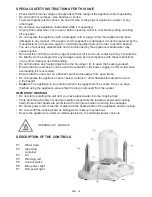 Предварительный просмотр 18 страницы Gallet MAH 302 Dijon Instruction Manual