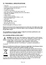 Preview for 24 page of Gallet VEN 11T Lestre Instruction Manual