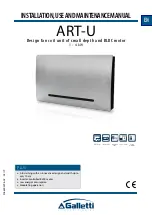 Preview for 13 page of Galletti ART-U 10 Installation, Use And Maintenance Manual