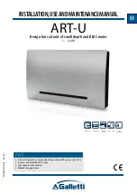 Preview for 15 page of Galletti ART-U Series Instructions For Installation, Use And Maintenance Manual