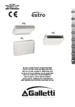 Preview for 1 page of Galletti Estro FC Installation, Use And Maintenance Manual