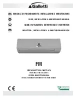 Preview for 1 page of Galletti FM 22/23 User, Installation & Maintenance Manual