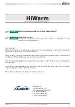 Preview for 3 page of Galletti HiWarm 012 Installation, Use And Maintenance Manual