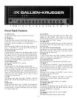 Preview for 4 page of Gallien-Krueger 1000RB Operating Instructions Manual