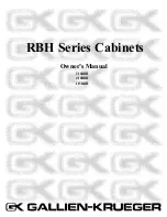 Gallien-Krueger 115RBH Owner'S Manual preview