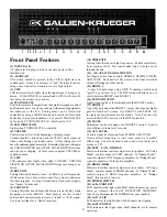 Preview for 4 page of Gallien-Krueger 2000RB Operating Instructions Manual