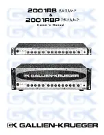 Предварительный просмотр 1 страницы Gallien-Krueger 2001RB Owner'S Manual