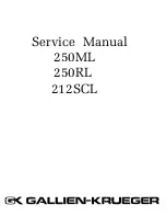 Preview for 1 page of Gallien-Krueger 212SCL Service Manual