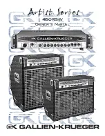 Предварительный просмотр 1 страницы Gallien-Krueger 400RB-IV series Owner'S Manual