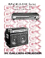 Gallien-Krueger Backline 210 Owner'S Manual preview