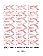 Предварительный просмотр 16 страницы Gallien-Krueger Backline 210 Owner'S Manual