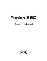 Gallien-Krueger Fusion 550 Owner'S Manual предпросмотр