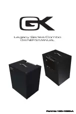 Предварительный просмотр 1 страницы Gallien-Krueger Legacy 112 Owner'S Manual