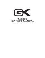 Gallien-Krueger MB 800 Owner'S Manual предпросмотр