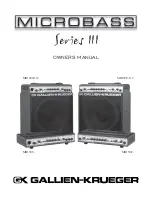 Gallien-Krueger Microbass MB150E/112 Owner'S Manual предпросмотр