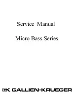 Gallien-Krueger Microbass MB150E Service Manual предпросмотр