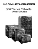 Gallien-Krueger SBX Series Cabinets Owner'S Manual предпросмотр